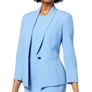 Kasper Sky Blue Blazer – Classic Workwear Jacket Size 10